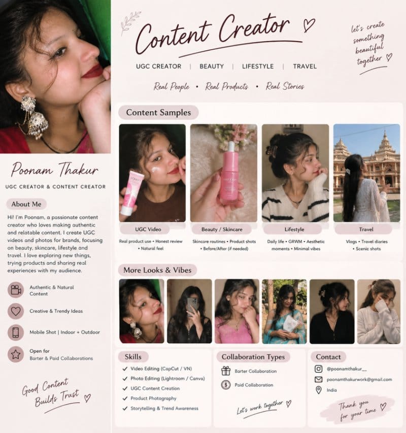 poonam thakur content creator portfolio 2 in Diglipur